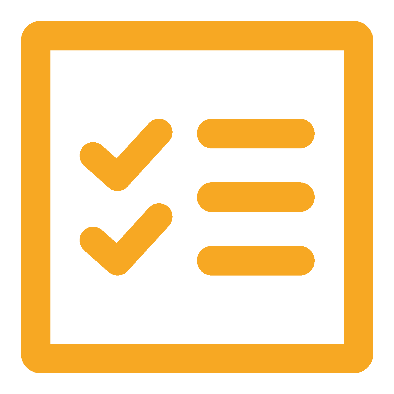 Icoontje checklist oranje