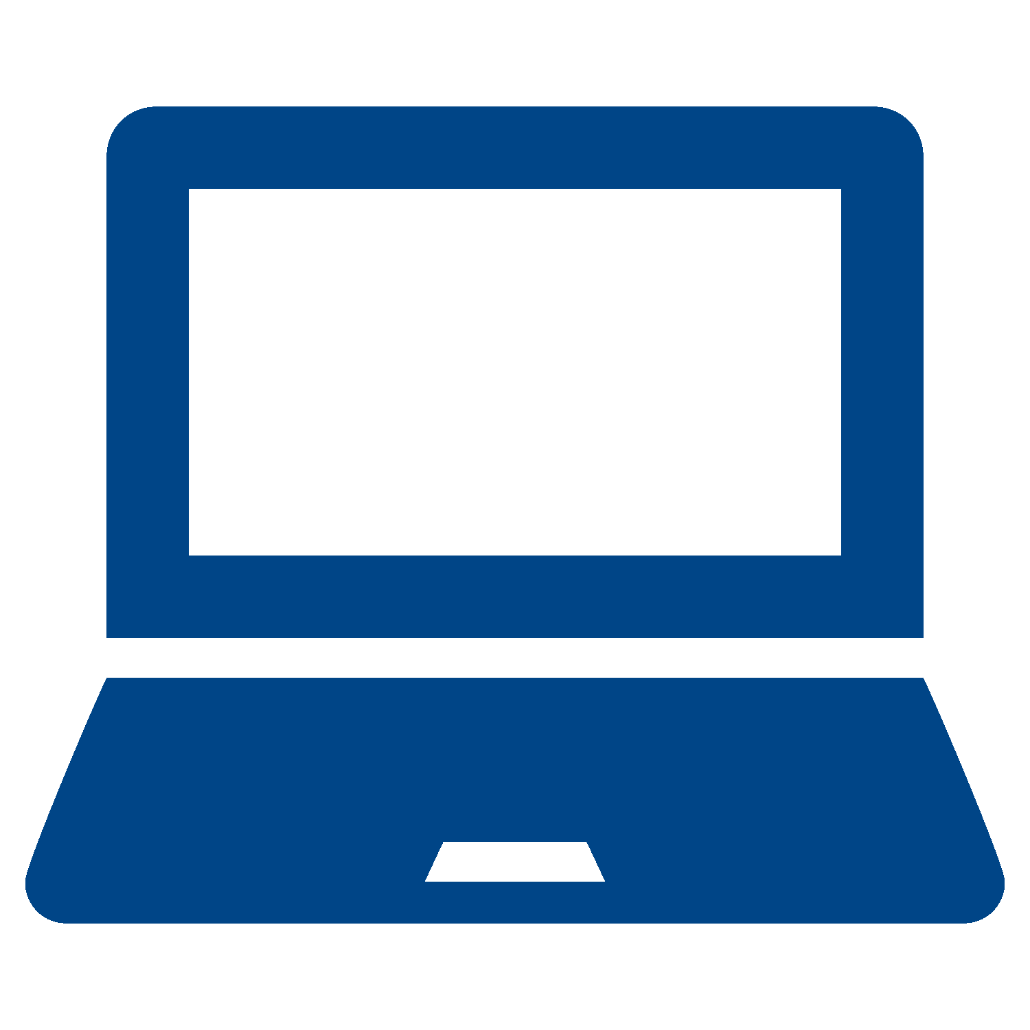 Icoontje computer blauw