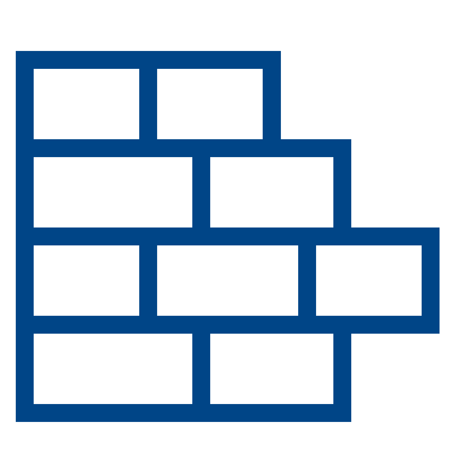 Icoontje muurtje blauw