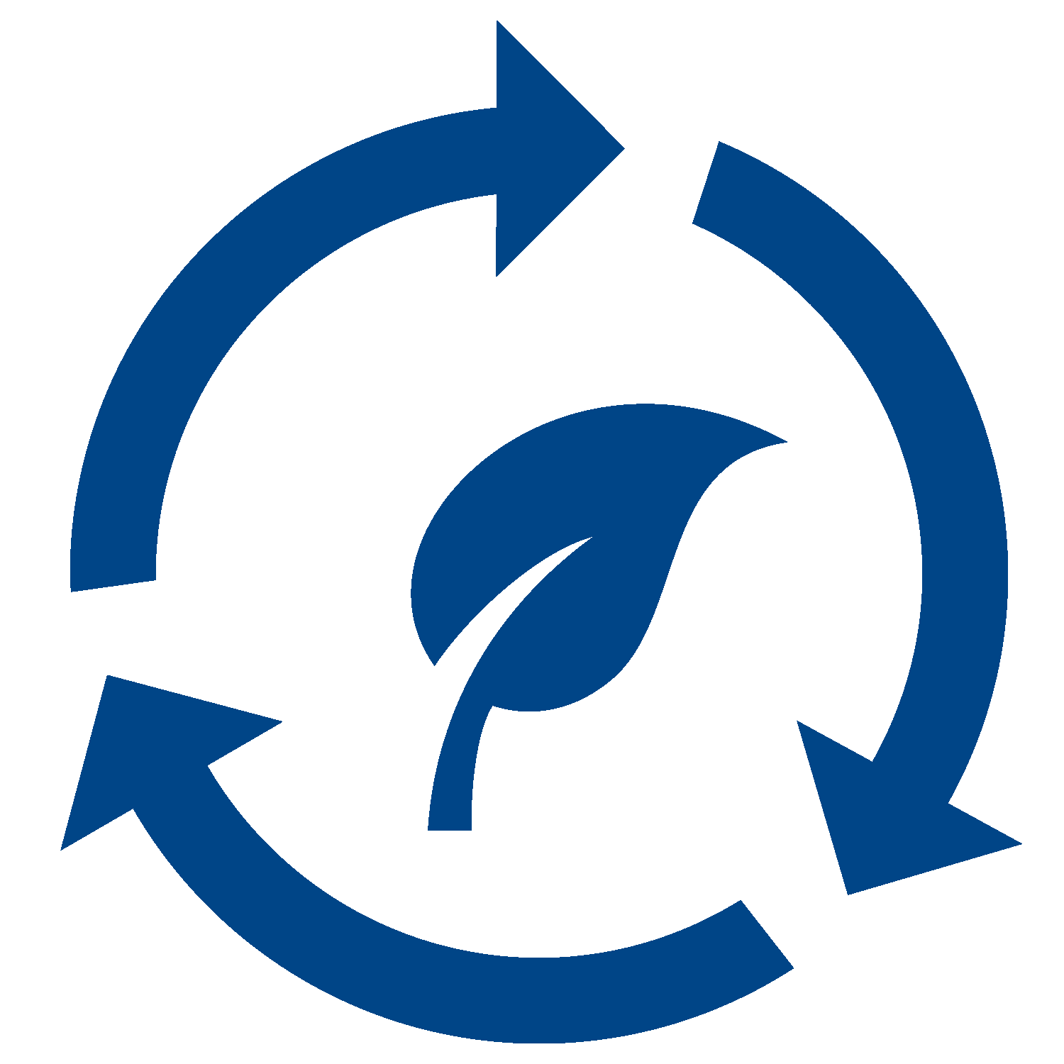 Icoontje recycle groen blauw