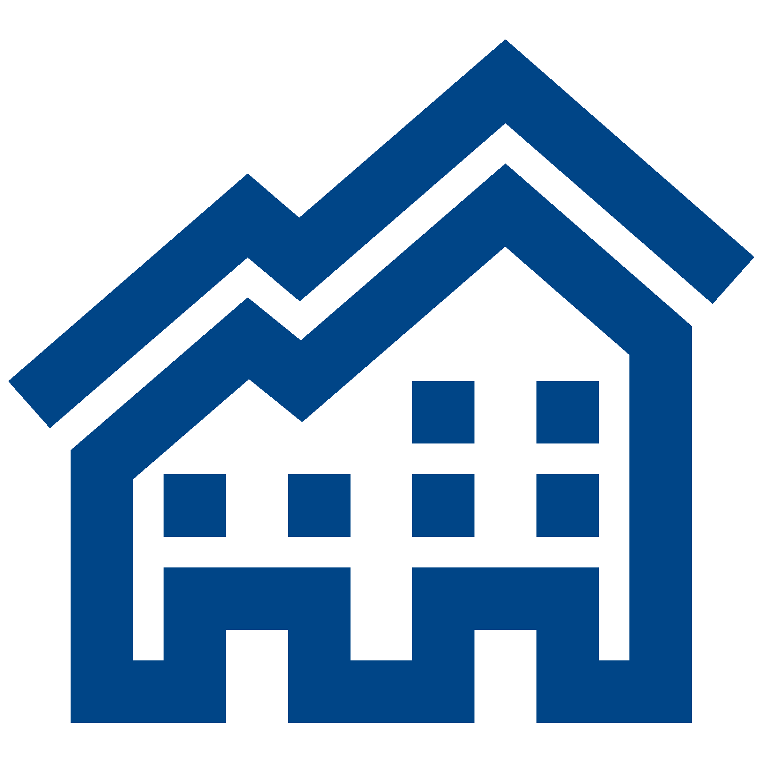 Icoontje woning blauw